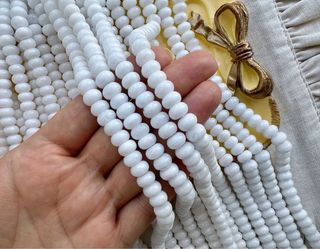 Нить бусин из кварца 8мм, рондель