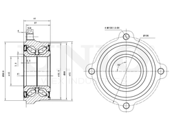 Ступица задняя (с ABS) UNIO HUB-20057