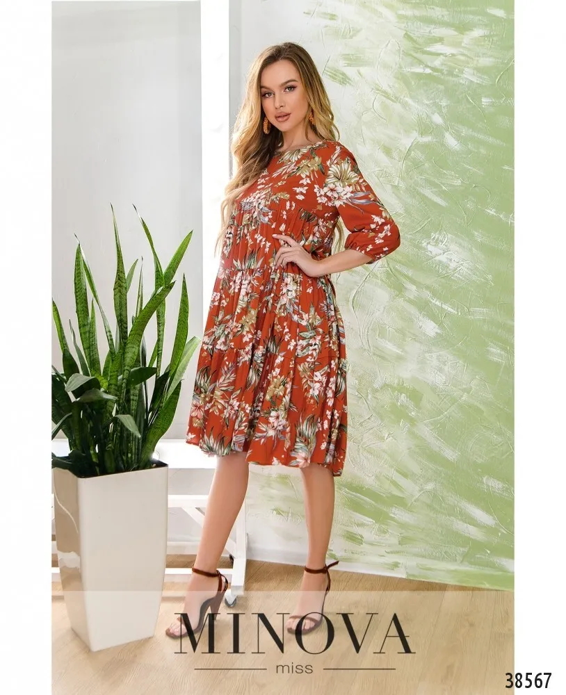 Платье 8614Н-кирпичный Minova