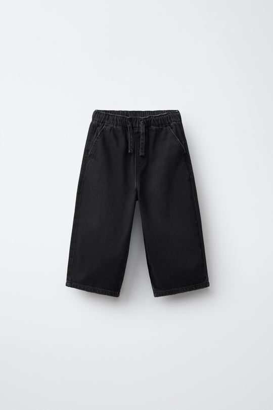 ZARA ДЖИНСЫ WAIST LOOSE, ЧЕРНЫЙ