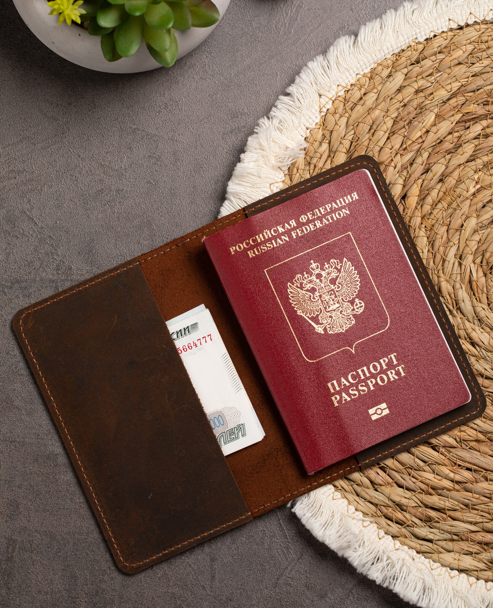 Обложка на паспорт Dark brown