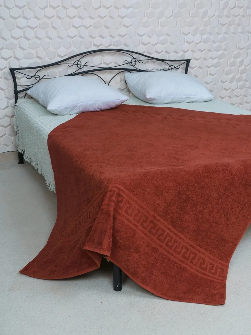 Простыня махровая гладкокрашеная