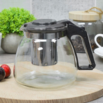 Чайник заварочный 0,9л стеклянный со съемным металлическим фильтром