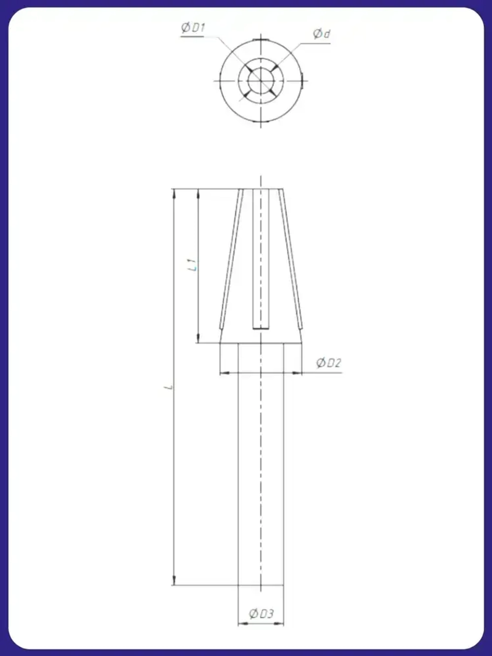 Оправка для очистки конуса шпинделя ISO40/BT40/SK40