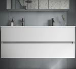UR120-2W Тумба SANCOS подвесная URBAN 2я 120 бел.глянец