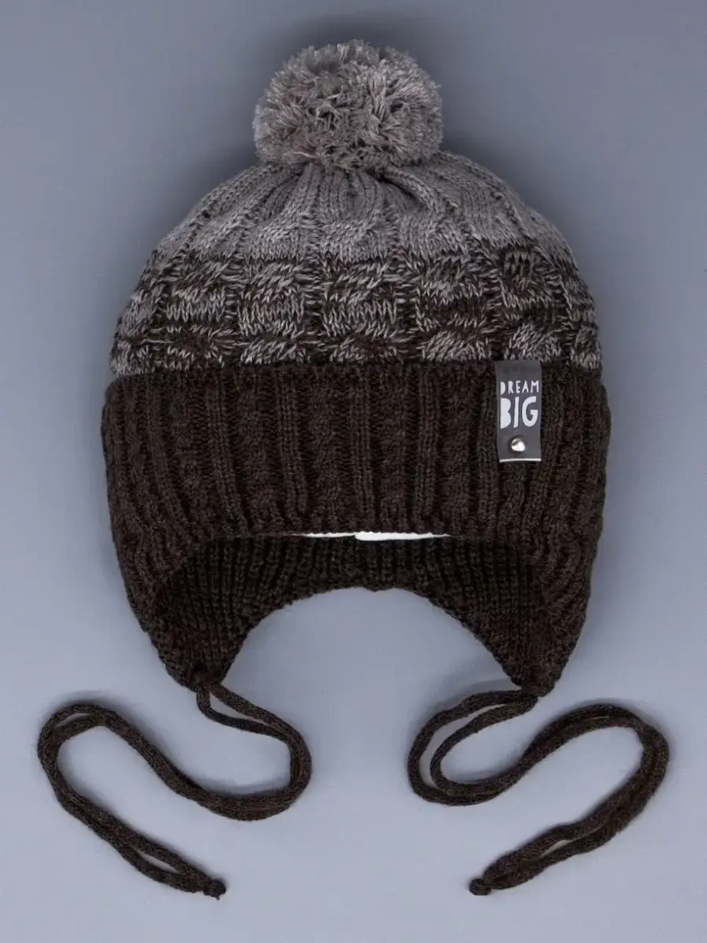 Шапка для мальчика осенняя на завязках