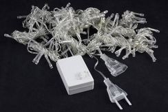 Занавес с контроллером 1.5*1 м., 220V, 100 синих LED ламп, соединяемый, прозрачный провод, Winner (B.03.5T.100+)