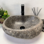 Раковина из речного камня RS-63557 (46*36*15) 0122