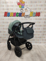 Коляска модульная Indigo Charlotte Sity cs 02 (т.серый+шалфей)