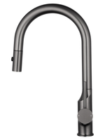 Смеситель для кухни с выдвижным изливом WONZON & WOGHAND, Темный графит (WW-A21252-BGG)