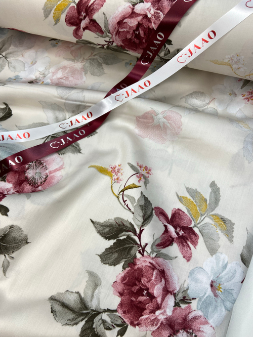 Сатин «Роза на креме»