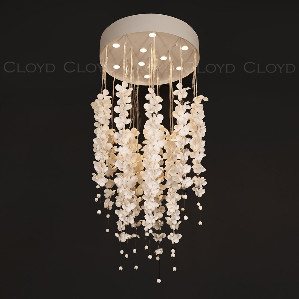 Люстра Cloyd TAONGI C9 / выс. 80 см - керамика - белый (арт.11333)