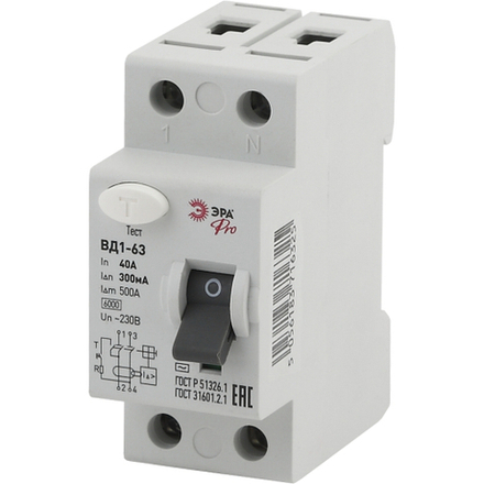 УЗО ЭРА PRO NO-902-57 ВД1-63 2P 40А 300мА