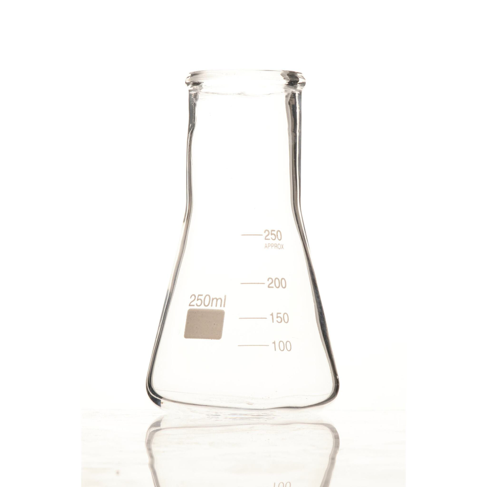 Колба коническая, 250 мл, широкое горло