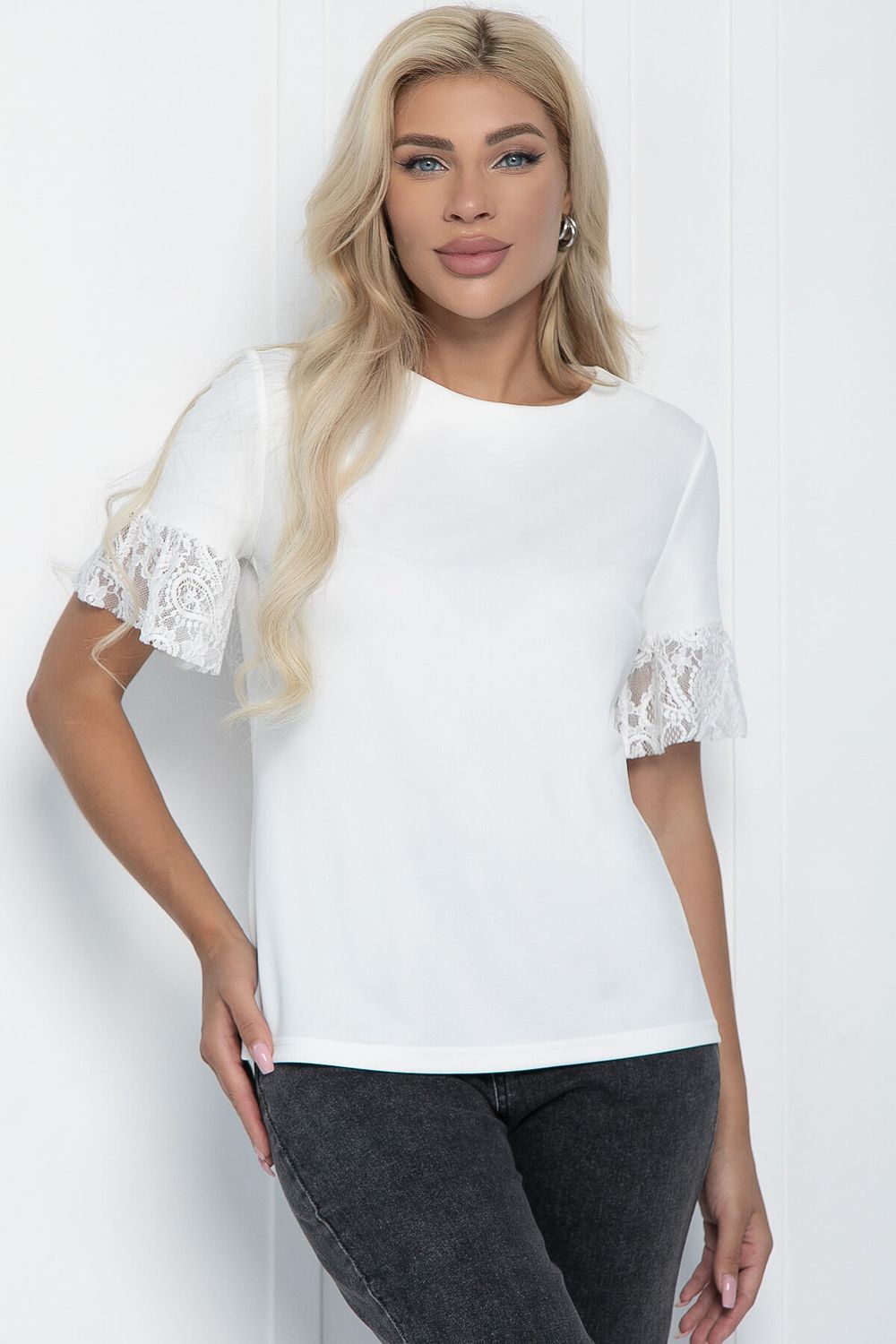 Блуза Натэлла (молочная) Б11134 LT Collection