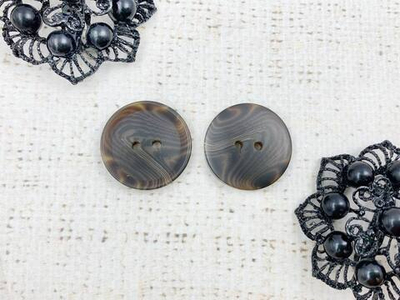 Пуговицы, d 2,5 см, 2 прокола, тёмно-коричневый