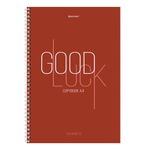 Тетрадь А4, 120 л., BRAUBERG, гребень, клетка, обложка твердая, "Good Luck", 404074, 4шт