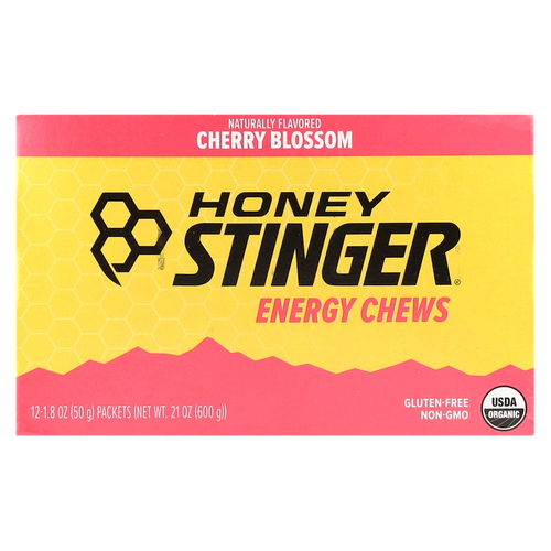 Honey Stinger, Energy Chews, вишневый цвет, 12 пакетиков по 50 г (1,8 унции)