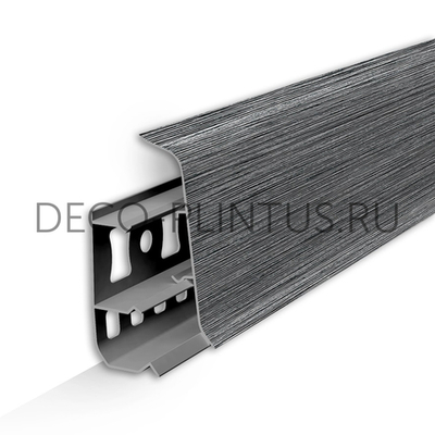 Плинтус Deconika 55 мм 187 Алюминий темный (55х21х2200 мм)