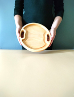 Поднос деревянный круглый сервировочный WS20