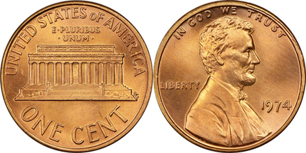 США 1 цент, 1959-1982 Авраам Линкольн XF