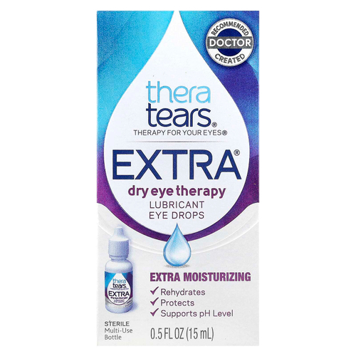 TheraTears, Extra® Dry Eye Therapy, смазка глазных капель, 15 мл (0,5 жидк. унции)