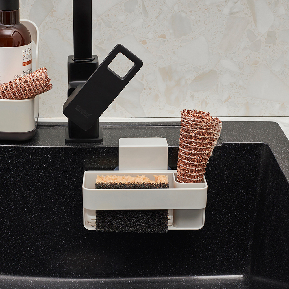 Органайзер для раковины подвесной ronja, 15,8х10,8х10 см, светло-серый