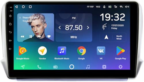 Магнитола для Peugeot 208 A9 2012-2019, 2008 A94 2013-2019 - Teyes CC2 PLUS монитор 10.1" QLED, Android 10, Быстрая, SIM-слот