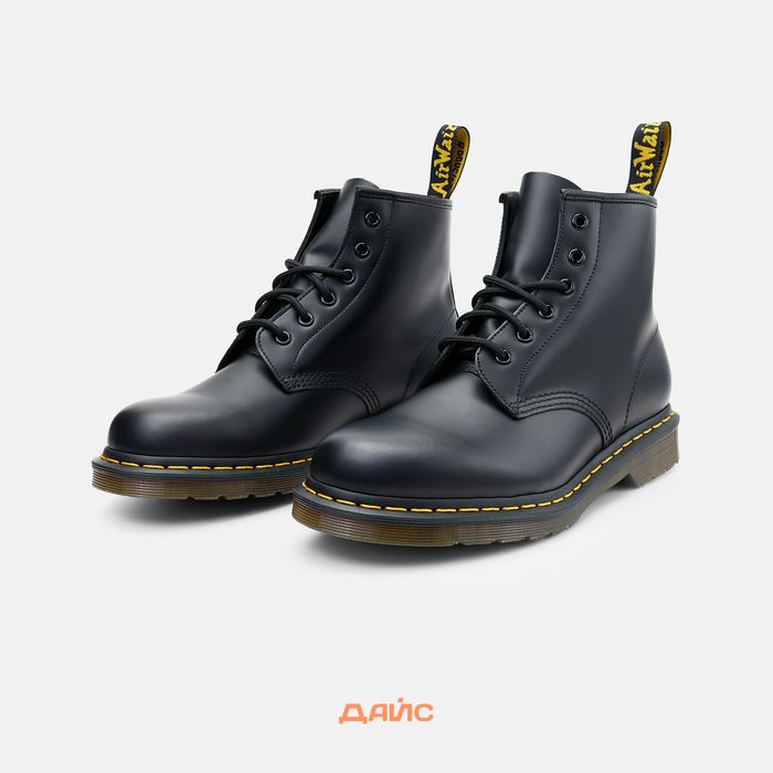 Ботинки Dr. Martens 101 Yellow Stitch Smooth артикул:26230001 - купить в магазине Дайс