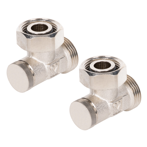 Набор Royal Thermo для нижнего подключения радиатора угловой раздельный 3/4х3/4ЕК