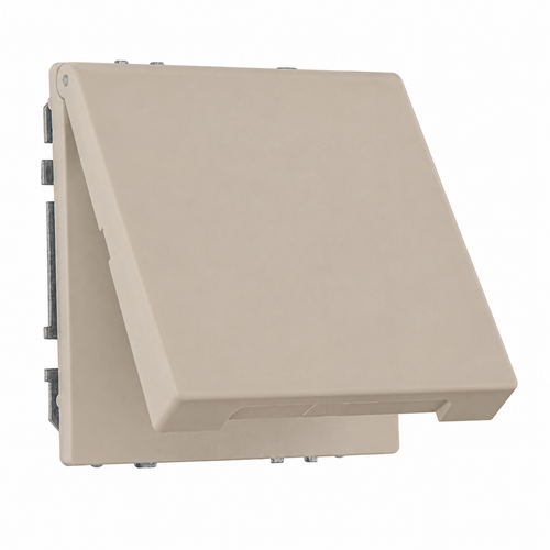 Розетка IP44 крышкой, 16А 250В пружинные зажимы c/з LIREGUS MODERN IKL16-208-01.M/ONC кремовый матовый