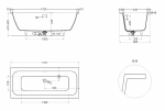 Ванна Salini Orlanda AXIS KIT S-Sense 190x80 103311M белая матовая