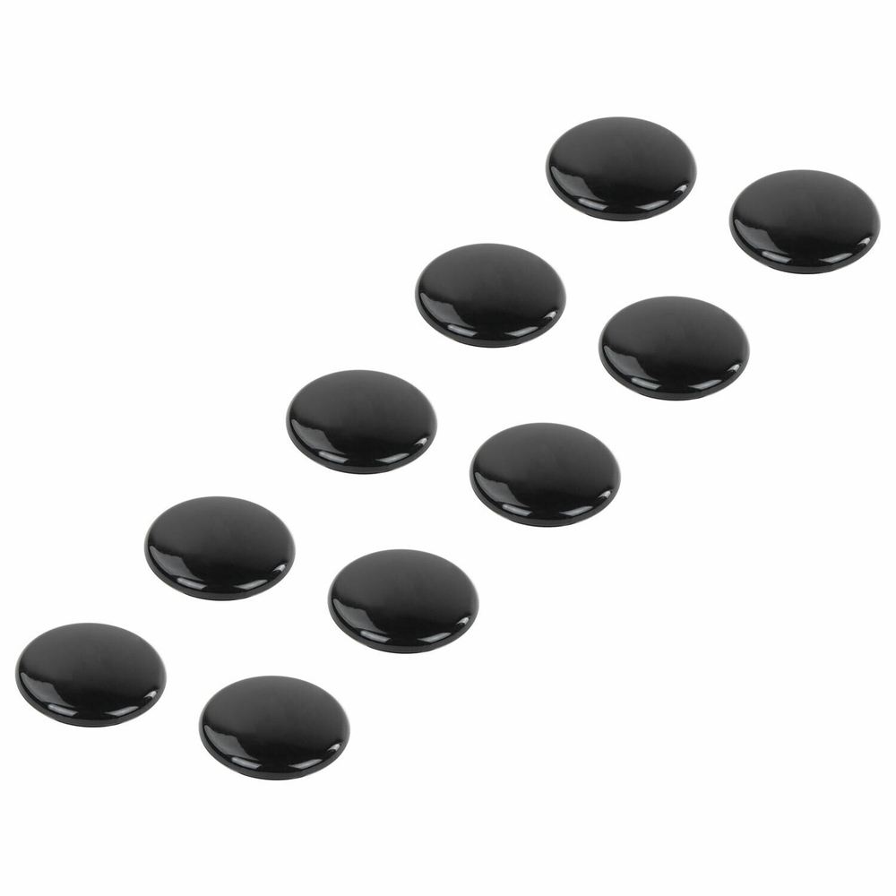 Магниты BRAUBERG "BLACK&WHITE" УСИЛЕННЫЕ 30 мм набор 10 шт. черные (6 штук в упаковке)