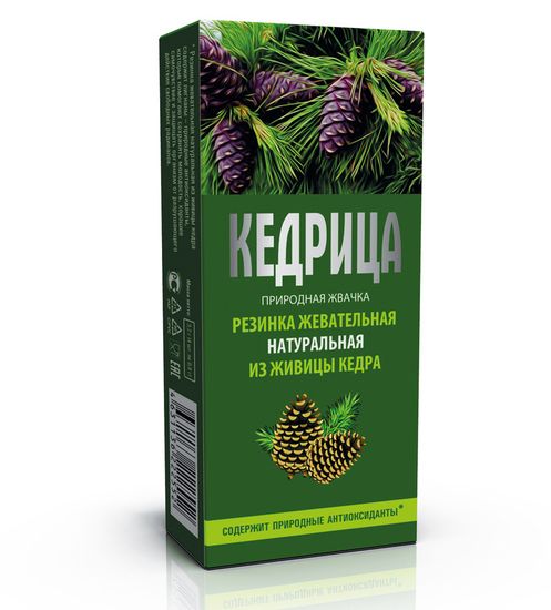 Смолка кедровая «Кедрица», блистер 4*0,8г, в инд.уп.