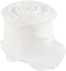 Лента тканевая (4 см*9,14 м) Нежная волна, Белый, 1 шт.