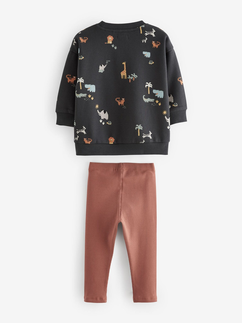 Толстовка и легинсы в комплекте для мальчика Next 609-620, Темно-серый, Кирпичный