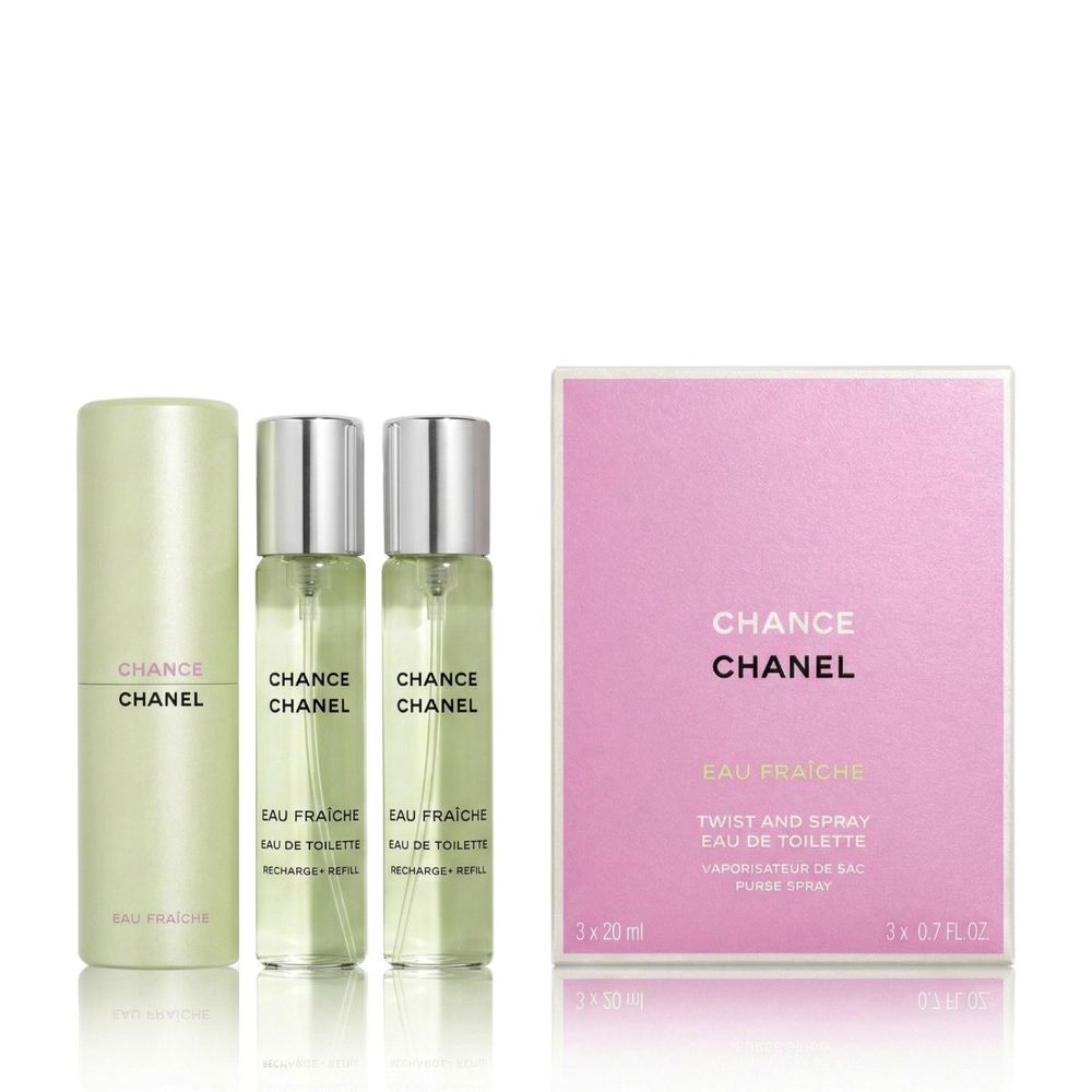 Chanel Chance Eau Fraîche EDT Refill 2 x 20 ml + EDT Refill with spray 20 ml (woman) 60 ml