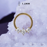 Кликер Three Square Crystal 1.2мм PVD Yellow