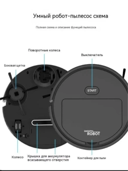 Робот-пылесос ANI388, черный