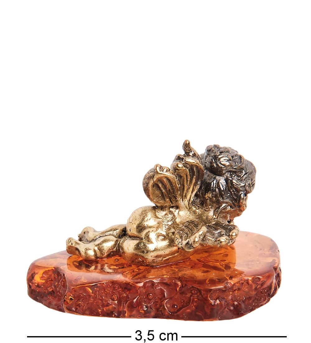 Народные промыслы AM-1541 Фигурка «Ангелочек» мал. (латунь, янтарь)