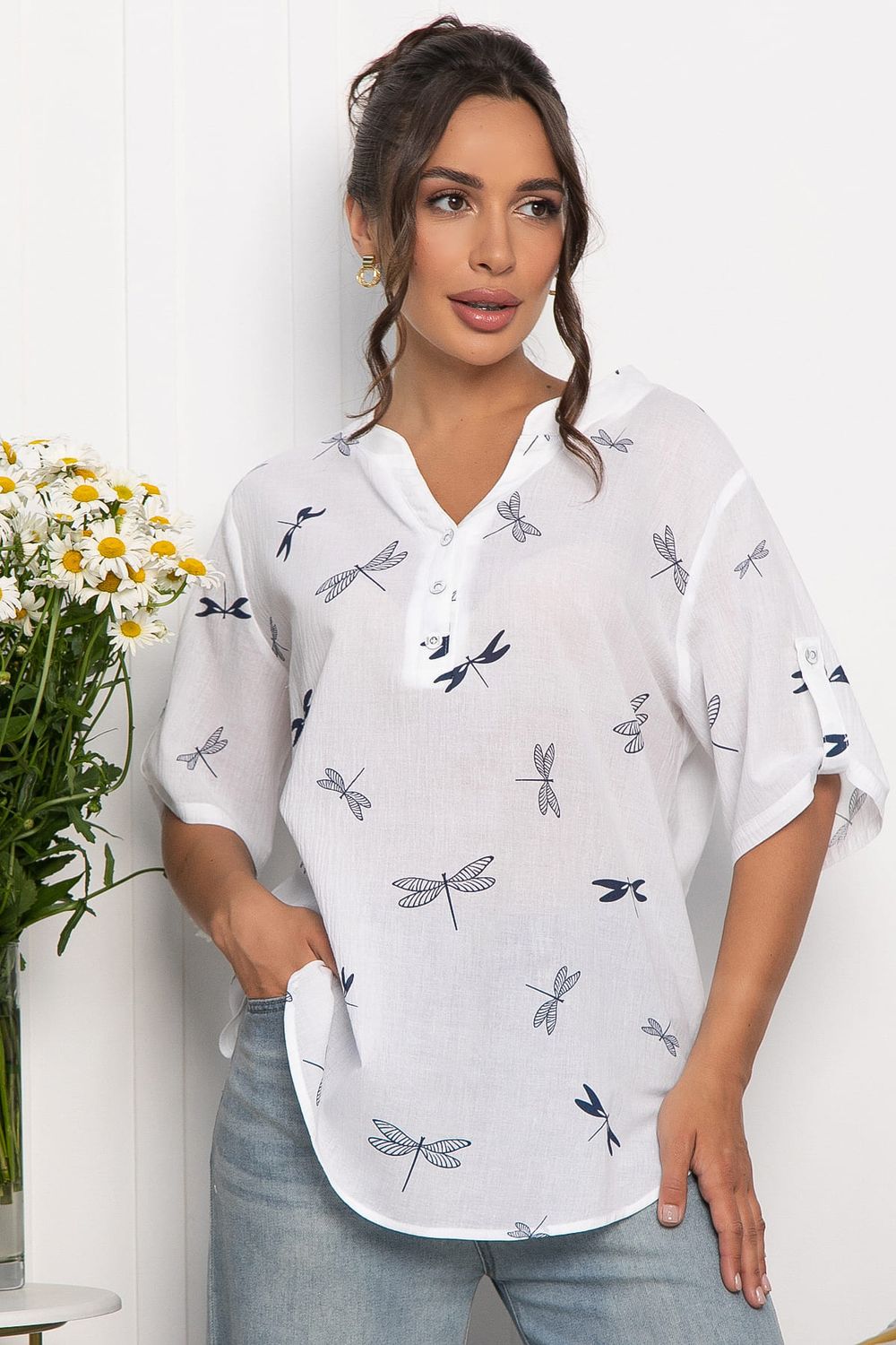 Блуза Флоретта (белая) Б13962-20М LT Collection