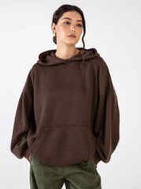 Худи Basis из вязанного трикотажа Коричневое