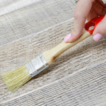 Кисть плоская 1" 25мм искусственная щетина, деревянная ручка