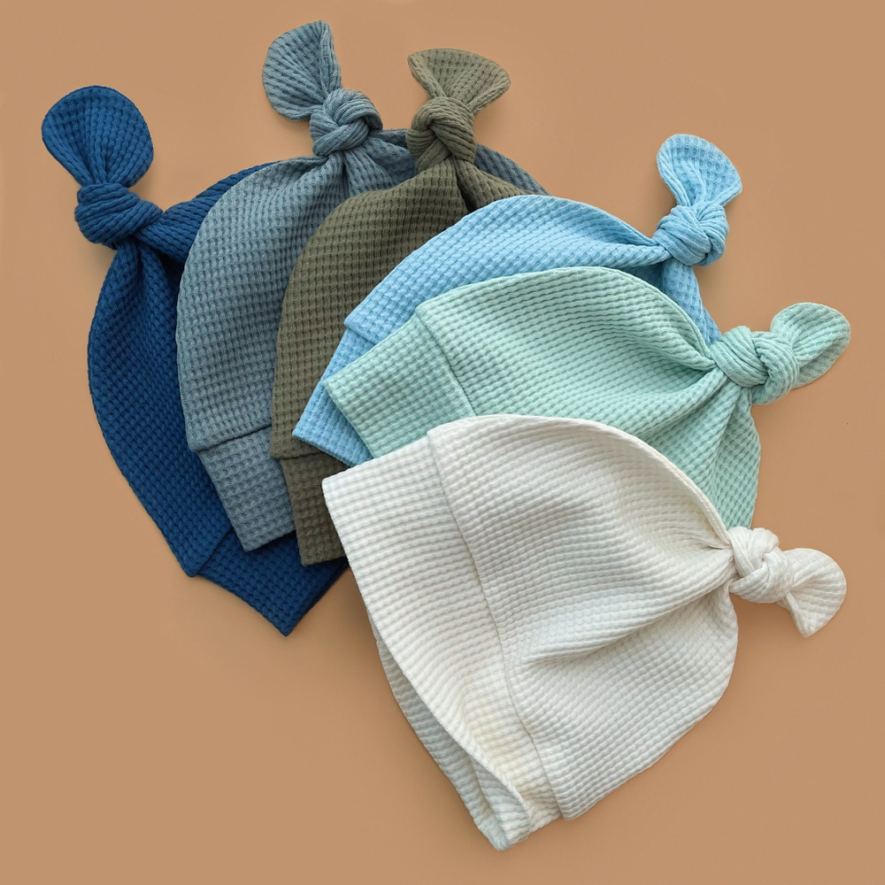 Лёгкая вафельная шапочка (зеленый мох)