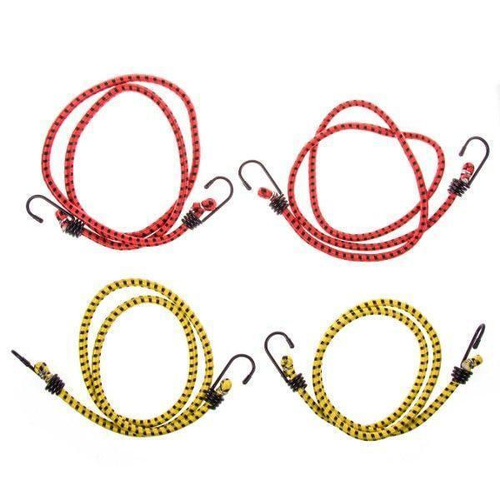 Стяжка крепления груза Skyway 8 мм х 100 см эластичная с металлическими крюками 4 шт.