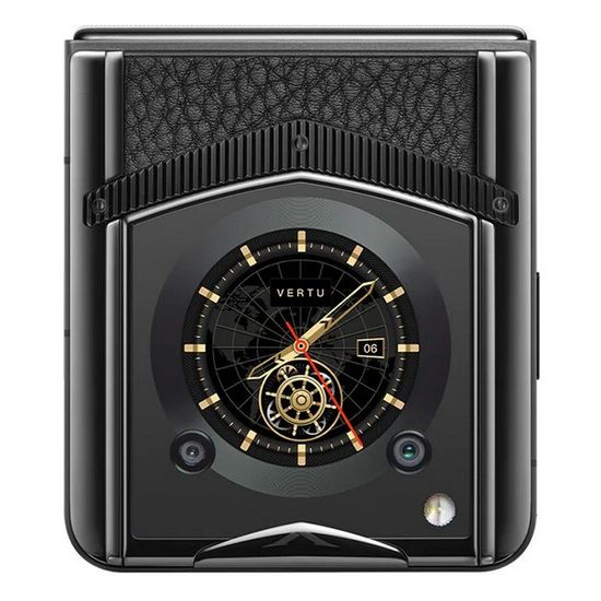 Vertu Ironflip нефритовый черный (кожа теленка)