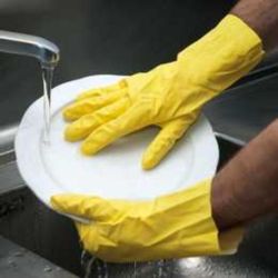 Перчатки желтые латекс, р-р L