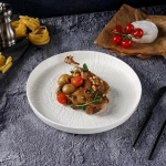 Тарелка круглая с бортом d=27cм,серия "White Raw Wood"