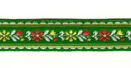 Тесьма жаккард, 8749, ш. 1,8 см, зелёный