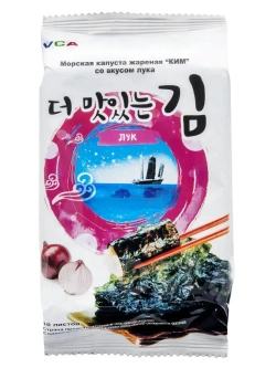 Жареная морская капуста Ким со вкусом Лука 5 г * 12 шт
